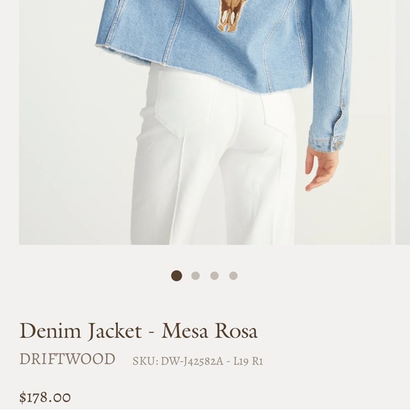 New DRIFTWOOD Mesa Rose Denim Jacket Small - Picture 8 of 8